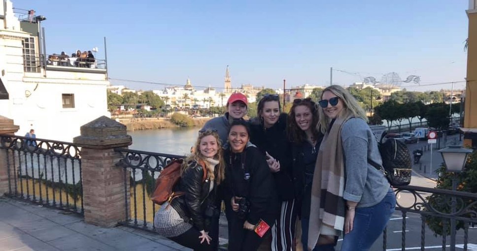 Students during Winterim in Seville